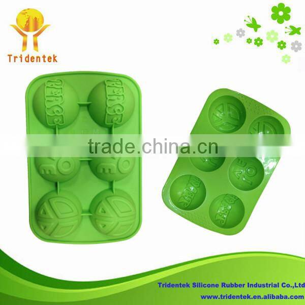 2015 kitchen utensils Eco-friendly Baking Love Cups Tools 6-Cup Silicone Baking Cups