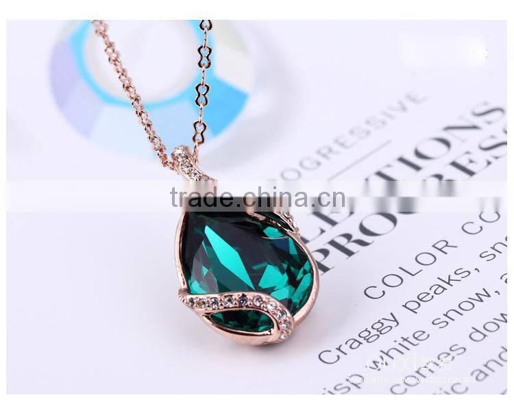 OUXI 2015 Hot sale drop shape jewelry necklaces OUXI 10277