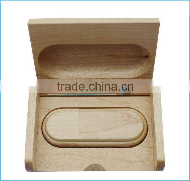 Custom engraving logo wood usb flash drive wooden USB memory sticker 2.0 4GB/16GB/32GB/64GB/ with box