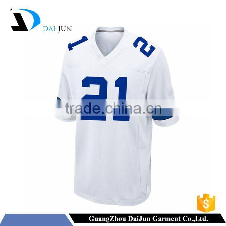 Daijun oem high quality 100% cotton design for soccer uniforms football jersey