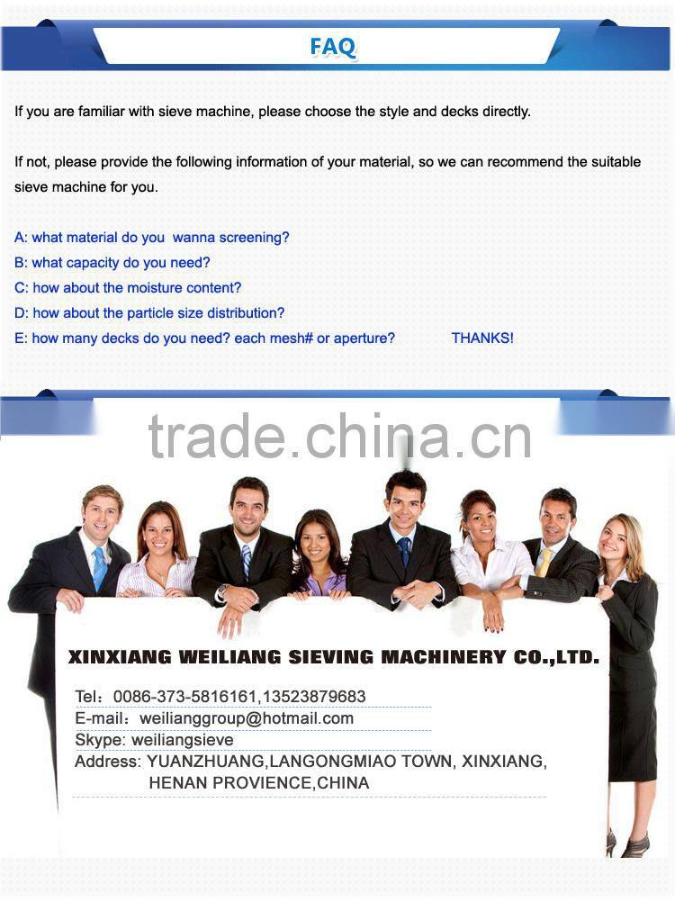 WL brand vibrating gyratory screen sieve machine for wood powder composites WPC