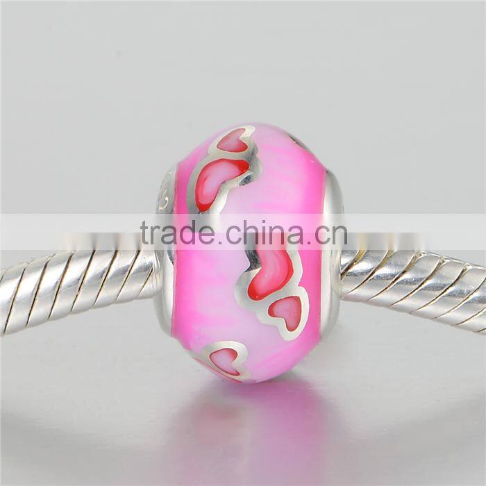 Lovely Fashion Design Pink Color Charm Bead Bracelet