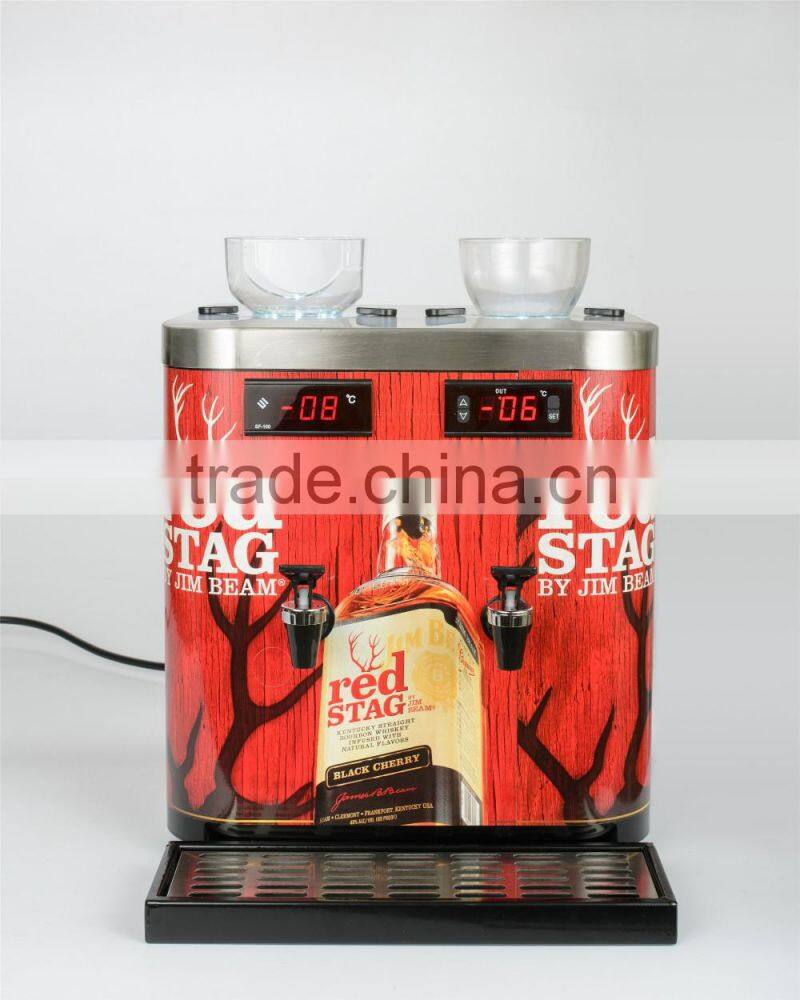 2 bottles Liquor Chiller Shot Machine