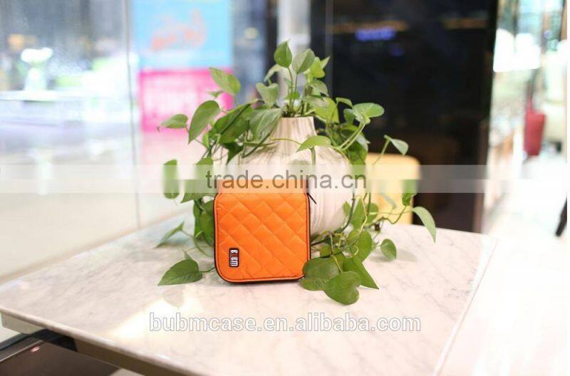 Orange 32 Capacity 230D Space Twill PVC Fabric DVD Case CD Holder personalized cd case multi disc dvd cases