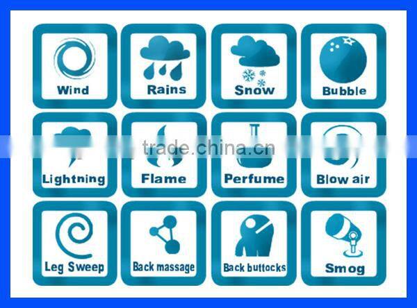 Newest 3d movies 5d cinema simulator for sale with motion chair, special effect