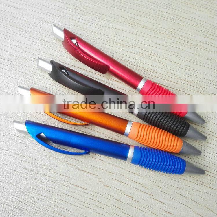 New products 2016 technology color grip stationery plastic pen