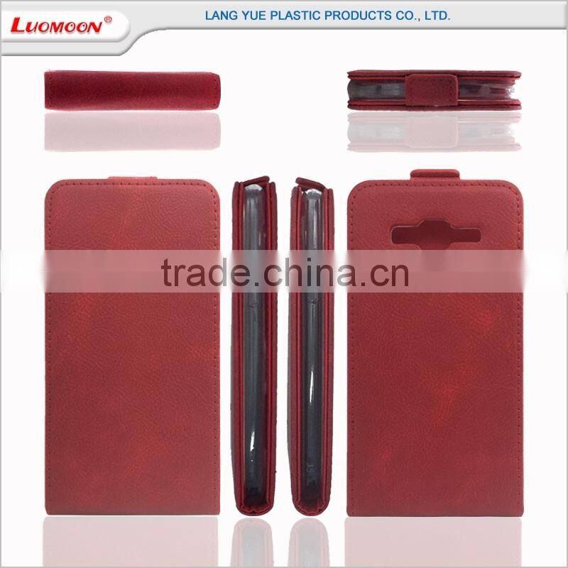 Made in China pu lichee pattern up and down flip phone case tpu cover for meizu mx5 m3 m2 note