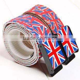automatic buckle and printed canvas belts of fashion money belt