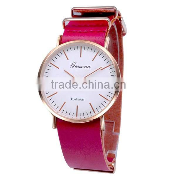 Top Quality Mixed Color Siamese Leather Watch Design