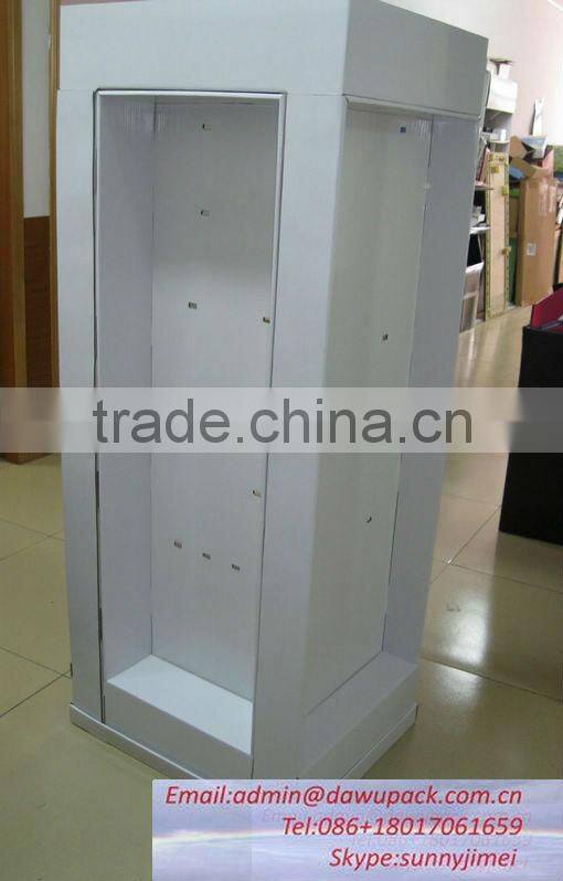 Cardboard floor display shipper for hanging pet clothes or toys