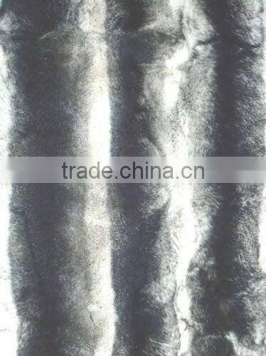 rex rabbit fur plate, dyed chinchilla grey