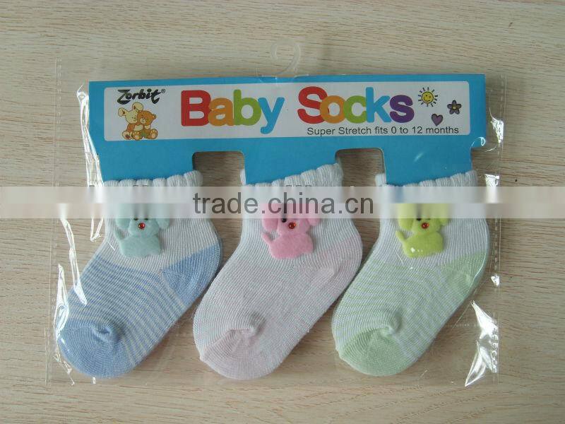 Cute cotton newborn 100 cotton baby socks