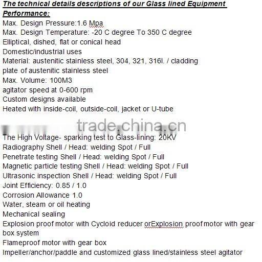 glass lined reactors design