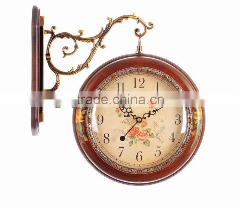 Modern Design White Wood Frame Wall Clock For Home Decoration
