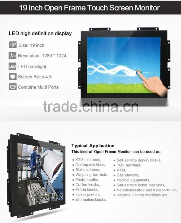 Metal Case 4:3 1280*1024 Open Frame Industrial Control Screen Monitor