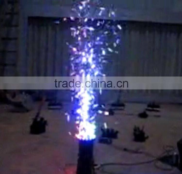 100% Factory Direct Sale DMX512 Stage Cannon with LED and Paper 15pcs 3w RGB 1200w LED Confetti Machine