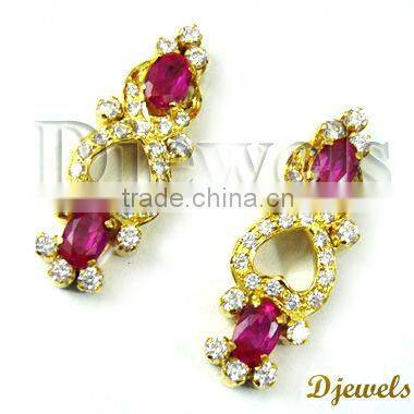 Diamond Gold Earrings, Diamond Earrings, Diamond Jewelry