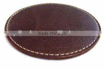 black leather drink/tea coasters
