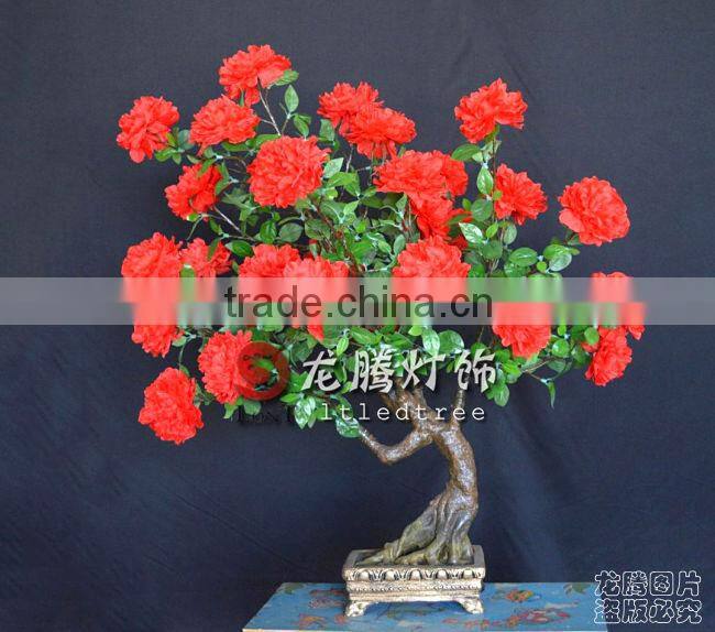 Fake flower bonsai with light for home decoration