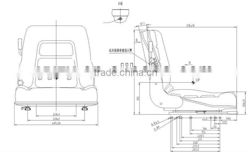 YY1 suspension seat base Linda forklift seat China