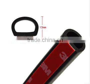 Black extruded epdm soft foam rubber shock proof seal strips