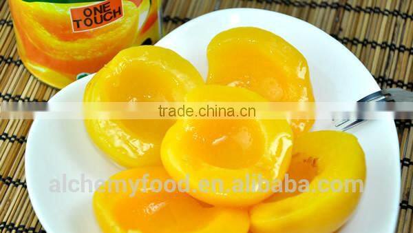 healthy and natural canned yellow peach and canned fruits for hot sale