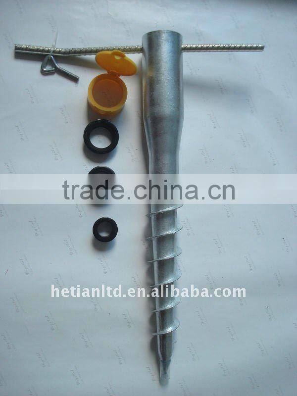 Hot dipped Galvanized Ground Screw Anchor for Fence