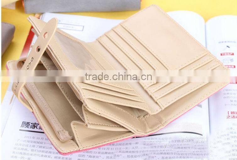 2014 Latest Trendy Women Lady Girl Cute Purse PU Leather Clutch Wallet Short Small Bag Cheap Card Holder
