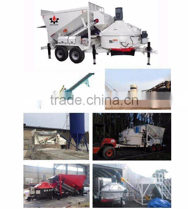 Semi-mobile concrete batch plant,concrete mixer machine