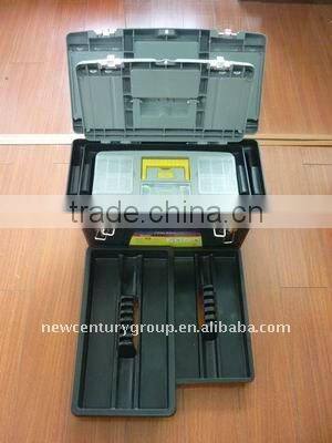 3pcs double deck plastic tool box