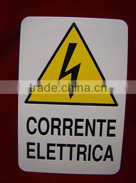 High Voltage metal sign