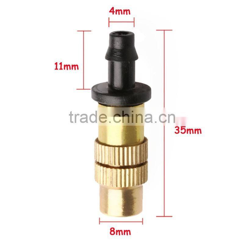 2016 Newest Gardening Water Cooling Thread Brass Spray Sprinkler 5pcs Adjustable Misting Nozzle