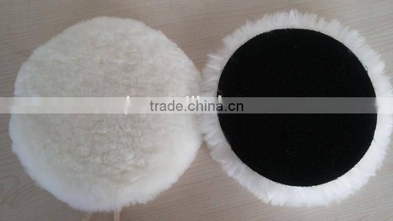Lambskin polishing bonnet,wool bonnet,wool buffing pad