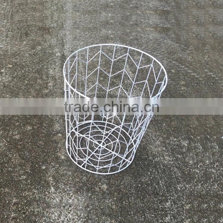 Multi fuction deep metal wire storage basket home goods wire laundry basket