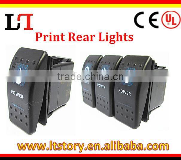 Rocker Switches with POWER LIGHTS Red