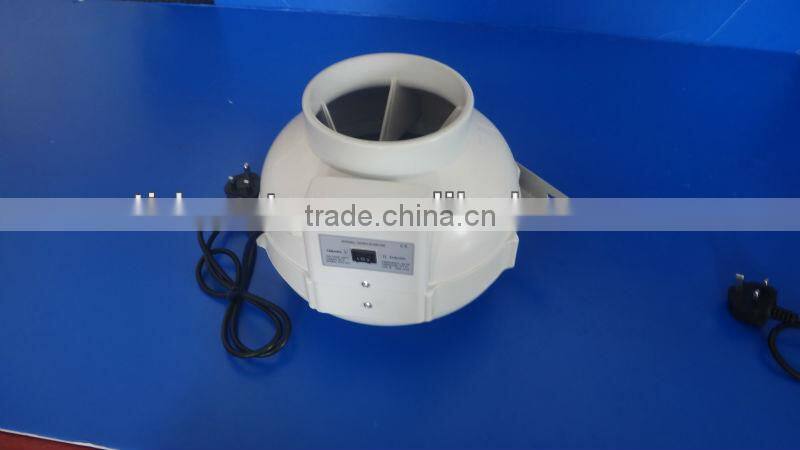 Hydroponic inline centrifugal fan