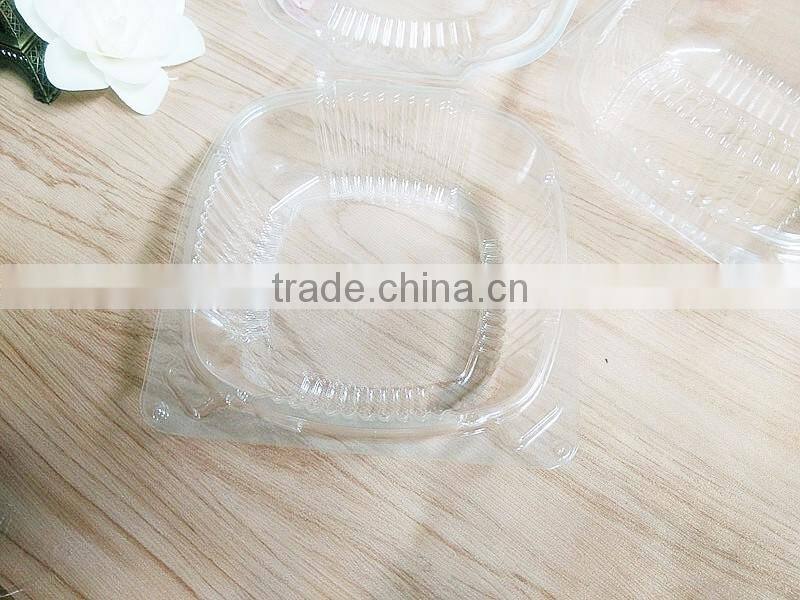 clamshell plastic hamburger box, PS cake container