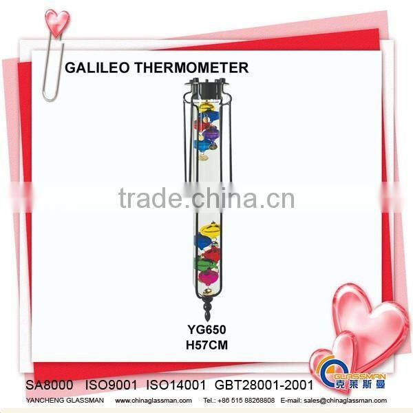 home decoration galileo thermometer G101-BK with glass ball