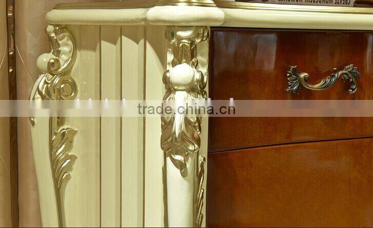 European Style Luxury Shoe Cabinet, Beautiful Painting Wood Carved Shoe Cupboard, Shoe Rack with Drawers (BF01-ML041)