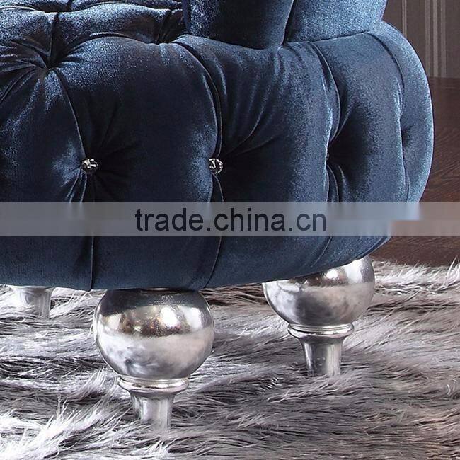Solid wood furniture concise cosy design living room leisure fabric single sofa