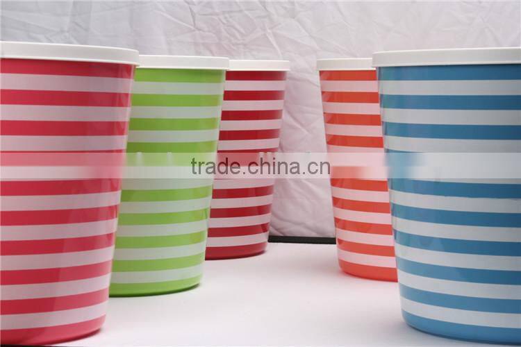 Plastic Printing Wastebasket Trash Can Containers 12L