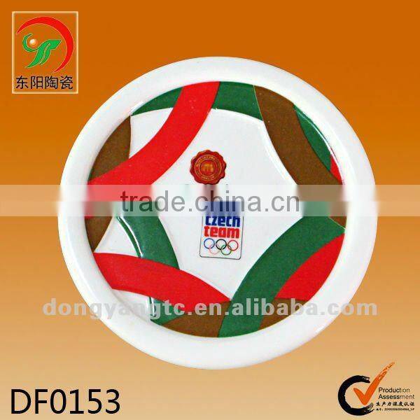 Hotsale High quality Thermal transfer printed decal durable ceramic pot holder, drink cup mat