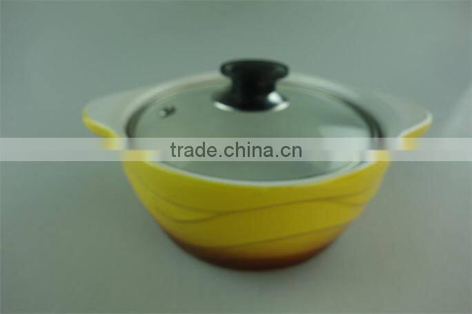 Stocked cheap price ceramic tureen with glass lid