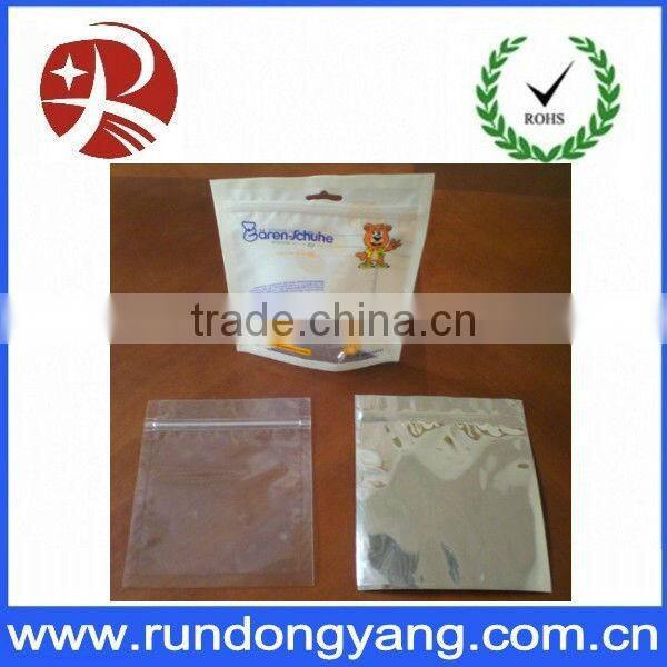Hot sale plastic pure aluminum foil bags with zipper