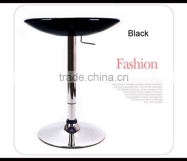 fashion modern ABS plastic top height adjustable chromed steel bar table LQ- BT312