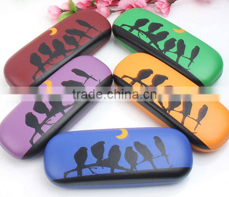Supply fashion cute Maple Leaf & bird Glasses case