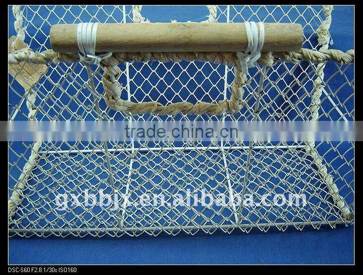 White wire woven magazine&file storage cabinet holder