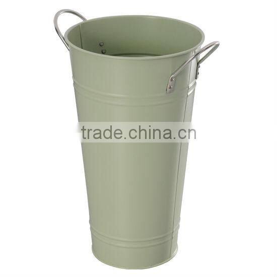 Green home metal flower bucket pot planters garden