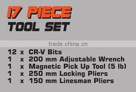 TOPRANK 17 piece household locking wrench and wrench set