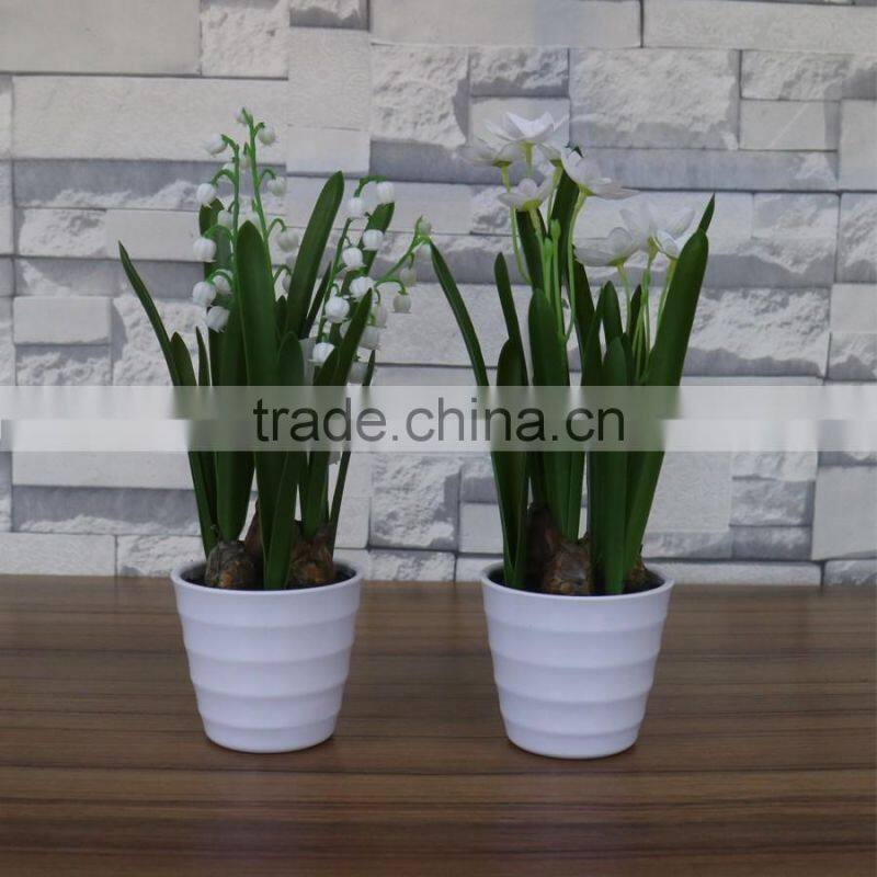 Artificial white narcissus flower bonsai